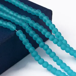 Baking Paint Transparent Glass Bead Strands