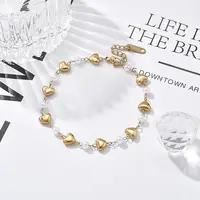 Ion Plating(IP) 304 Stainless Steel Link Bracelets for Women