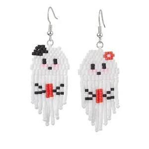 Iron with Glass Dangle Stud Earring