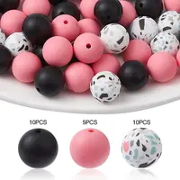 Round Food Grade Eco-Friendly Silicone Focal Beads