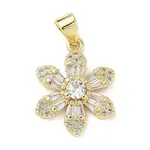 Brass Micro Pave Cubic Zirconia Pendants