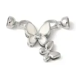 Brass Pave Clear Cubic Zirconia Fold Over Clasps