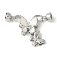 Brass Pave Clear Cubic Zirconia Fold Over Clasps