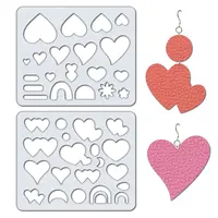 2Pcs 2 Style Acrylic Earring Handwork Template