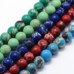 Synthetic Imperial Jasper Beads Strands