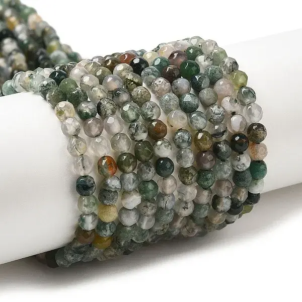 Natural Tree Agate Beads Strands