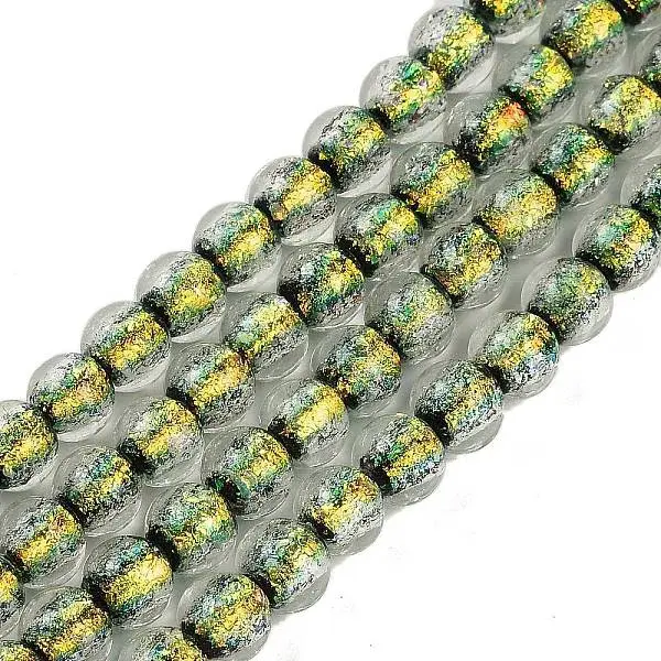Handmade Foil Lampwork Beads Strands