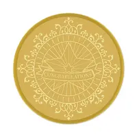 Plastic Self Adhesive Gold Foil Embossed Stickers