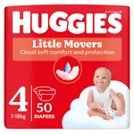 HUGGIES® Little Movers plenky 4 (7 - 18 kg) 50 ks