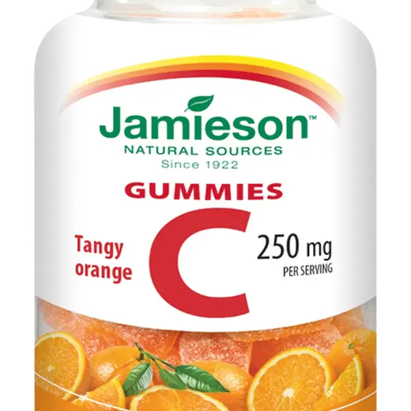 JAMIESON Vitamín C Gummies s příchutí pomeranče želatinové pastilky 60 ks
