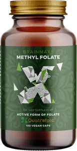 BRAINMAX Methyl Folate, Kyselina listová v aktivní formě, 400 mcg 100 kapslí