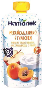 HAMÁNEK kapsička Meruňka a jablko s tvarohem 100 g