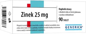 GENERICA Zinek 25 mg 90 tablet