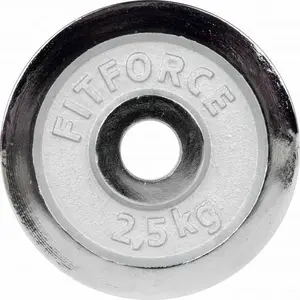 Fitforce PLC 2,5 KG x 30 MM Nakládací kotouč, stříbrná, velikost 2,5 KG