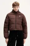 Bunda Tommy Jeans hnědá barva, zimní, DW0DW21620