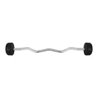 HMS PREMIUM GSL-40 Lomená obouruční činka, stříbrná, velikost 40 KG