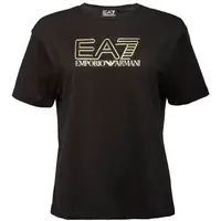 EA7 T-SHIRT Dámské tričko, černá, velikost