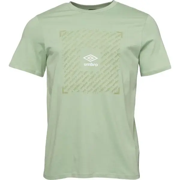 Umbro FTBL BOX GRAPHIC TEE Pánské triko, světle zelená, velikost