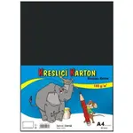 Čtvrtky černé A4 180g 50 listů