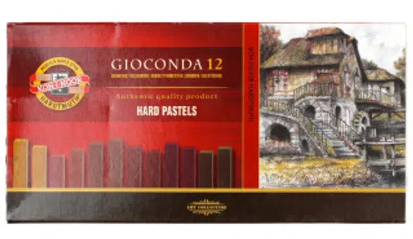 Tvrdé pastely Gioconda 12ks – hnědé odstíny
