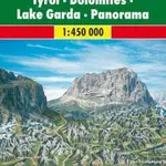 AK 26 Tyrolsko, Dolomity, Gardské jezero, Panorama 1:450 000 / automapa
