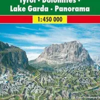 AK 26 Tyrolsko, Dolomity, Gardské jezero, Panorama 1:450 000 / automapa