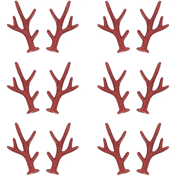 40Pcs Velvet Antler Snowman Hand Branch
