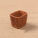 Resin Bamboo Rattan Miniature Basket Ornaments