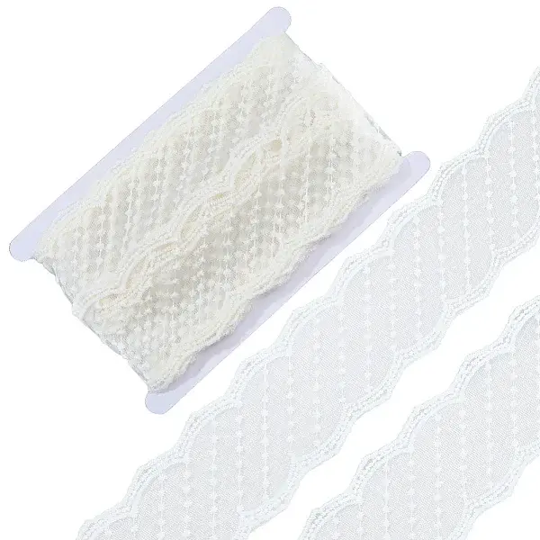 10Yards Polyester Embroidery Mesh Flower Lace Ribbon