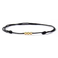 Brass Round Bead Braided Bracelets