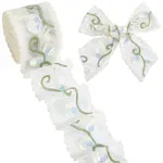 10 Yards Polyester Flower Embroidery Lace Ribbon