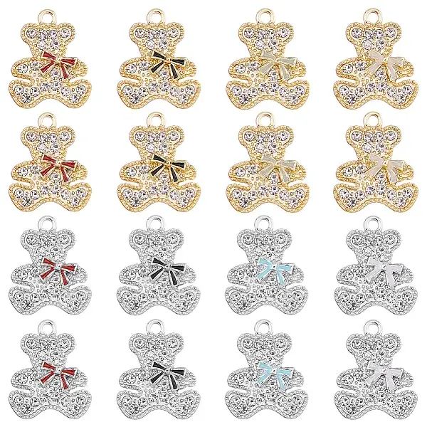 12pcs 6 style Alloy Enamel Pendants