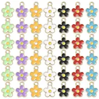 35Pcs 7 Colors Alloy Enamel Charms