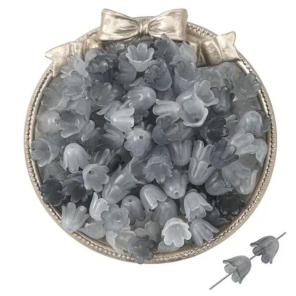 100Pcs Acrylic Bead Caps