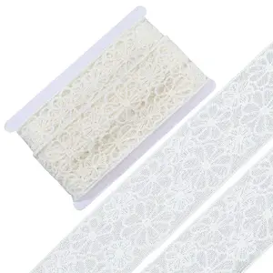 10Yards Polyester Embroidery Mesh Flower Lace Ribbon