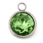 Birthstone Theme August 304 Stainless Steel Pendants