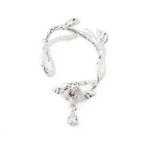 Brass Micro Pave Clear Cubic Zirconia Bead Frame