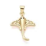 Brass Micro Pave Cubic Zirconia Pendants