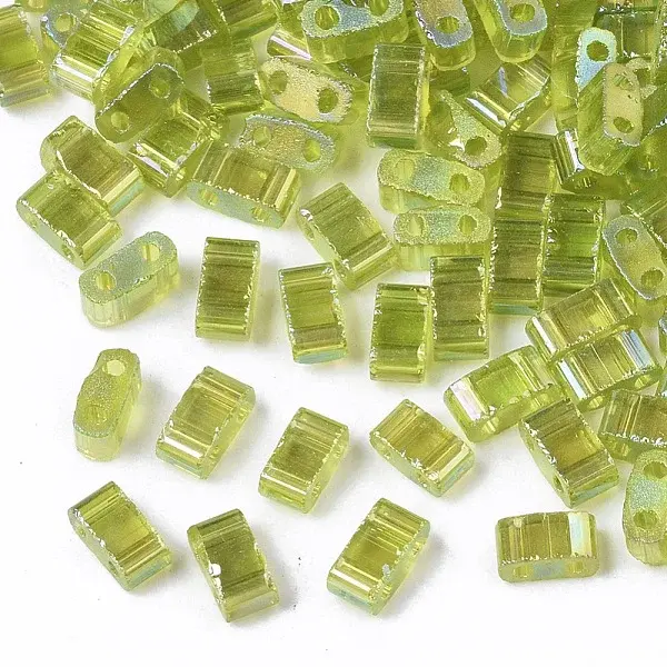 2-Hole Transparent Glass Seed Beads