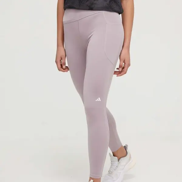 Běžecké legíny adidas Performance Daily Run fialová barva, IU1649