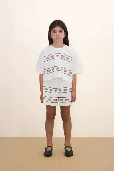Tinycottons  Dětské bavlněné šortky  ROSES SHORTS