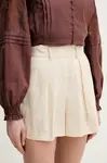 Silvian Heach elegantní šortky ženské lněné POSANE