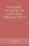 Oxford Studies in Ancient Philosophy, Volume 62