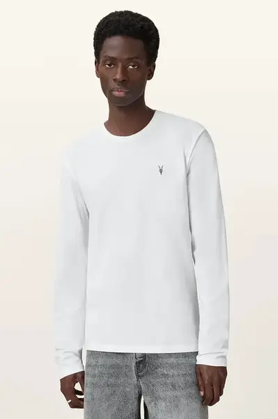 Bavlněné tričko s dlouhým rukávem AllSaints BRACE