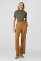 Kalhoty Medicine dámské, hnědá barva, široké, high waist