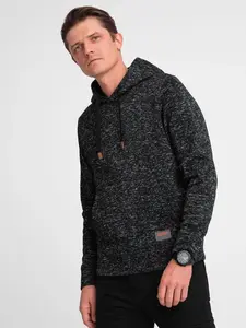 Ombre Men's non-stretch kangaroo hooded sweatshirt