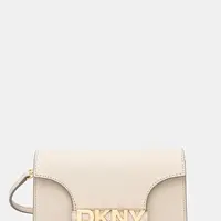 Kožená kabelka Dkny béžová barva, R435OG58