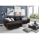 Sit & More ROHOVÁ SEDAČKA, textil, černá