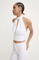 Top s lnem Answear.LAB bílá barva