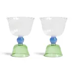 Sada sklenic na víno &k amsterdam tulip green 200 ml 2-pack
